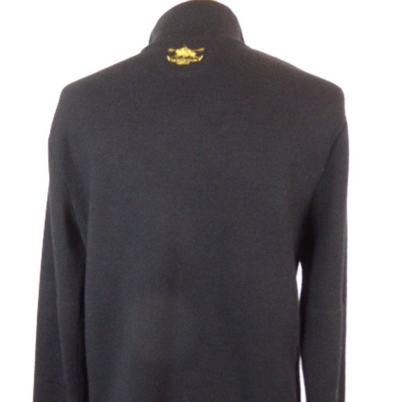 POLO RALPH CREST WOOL ZIP CARDIGAN SWEATER Jacket L  mock neck - Picture 11 of 12